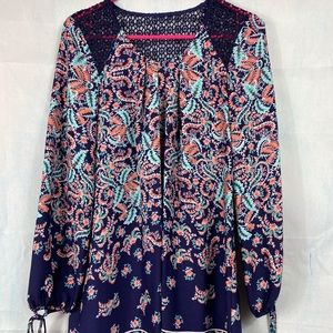 💫NEW💫 Sequin Hearts Dress Blue Lace Back Sz Sm